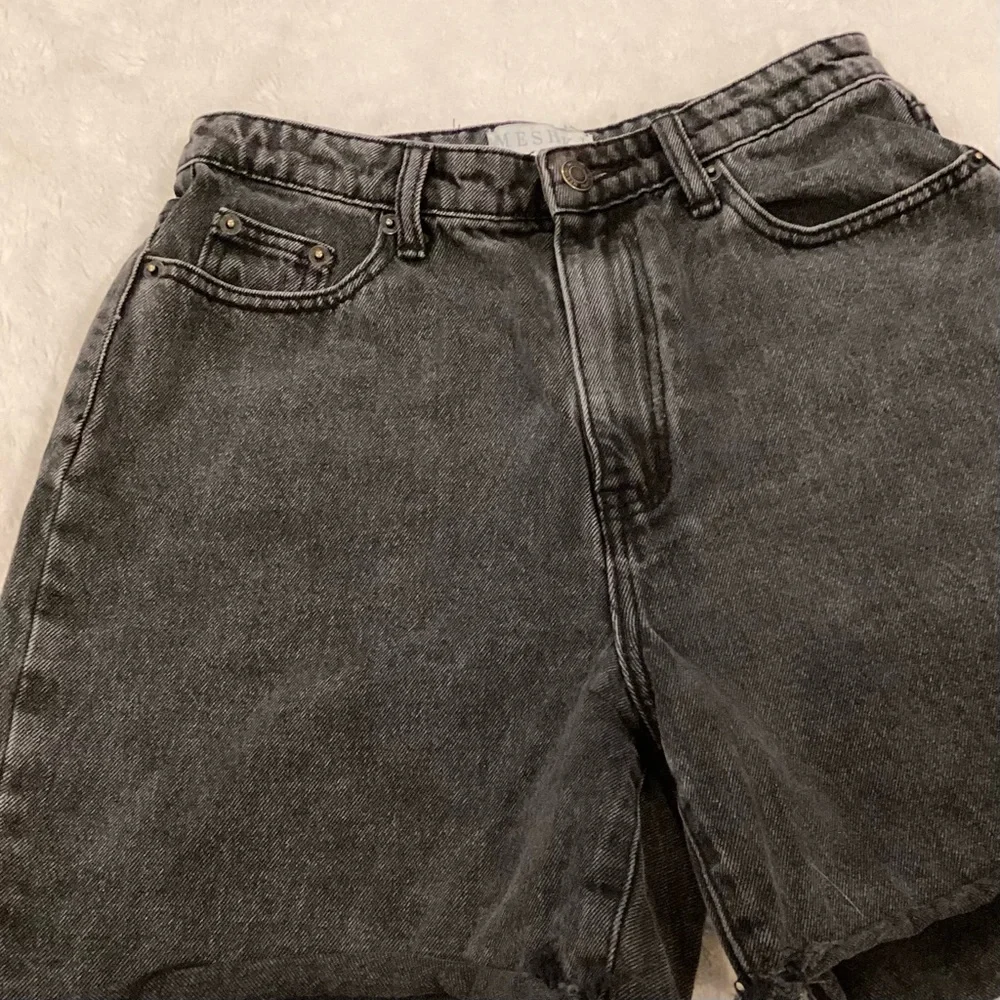 Meshki 27” Waist (Tag Size W30) Women's Denim Shorts High Rise Faded Black